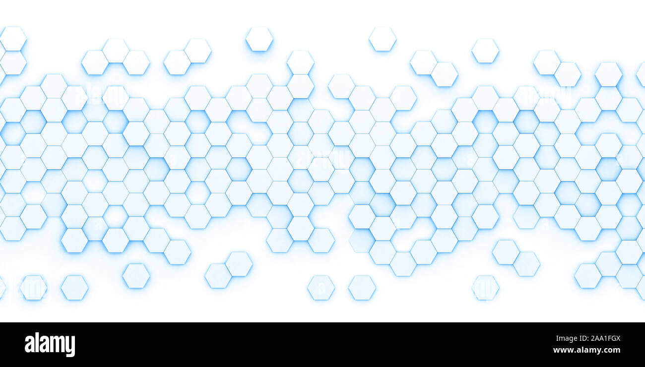 Helle hexagon Tapeten oder Hintergrund - 3D-Rendering Stockfoto