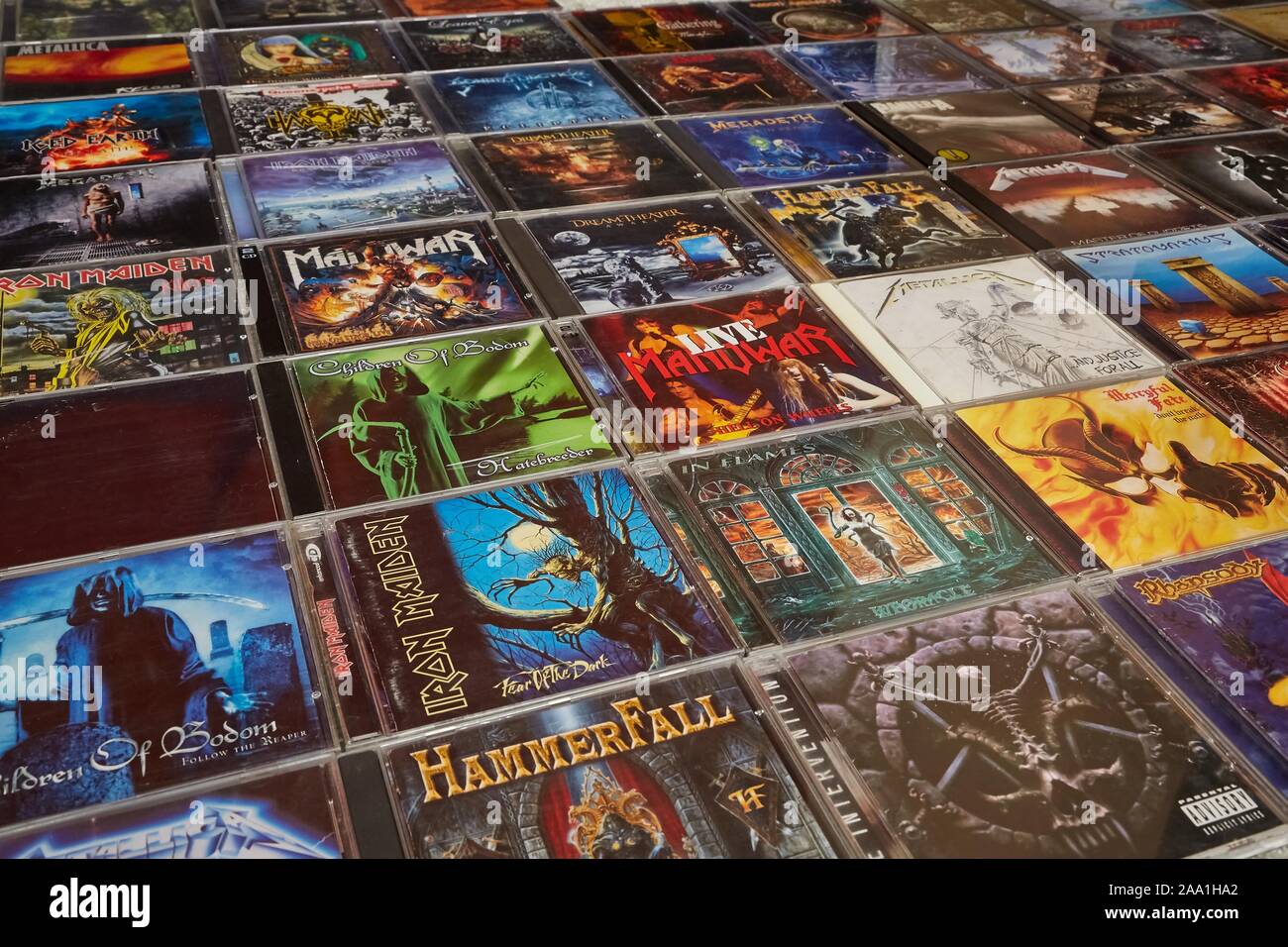 Metal CD Alben Stockfoto