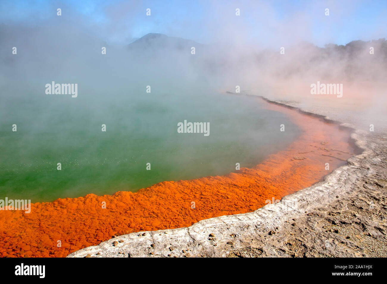 Champagner Pool im Wai-O-Tapu Thermal Wonderland Stockfoto