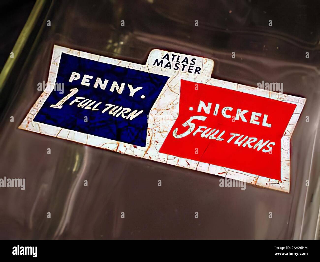 Vintage Atlas Master gumball Automaten. Stockfoto