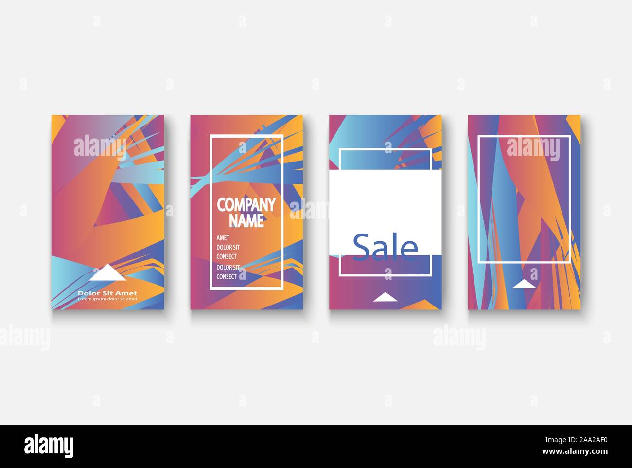 Moderne Unternehmen geometrische Vorlage Banner für Design. Social Media Network Konzept. Förderung Plakat Hintergrund. Kreative Geschichten. Abstract Vector Stock Vektor