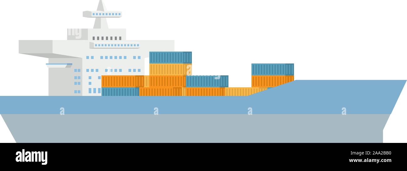 Logistik Cargo Container schiff Konzept Stock Vektor
