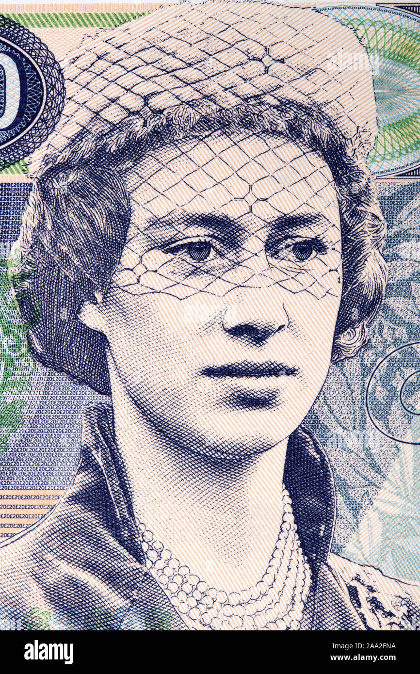 Prinzessin Margaret ein Porträt der britischen Sammler von Banknoten Stockfoto