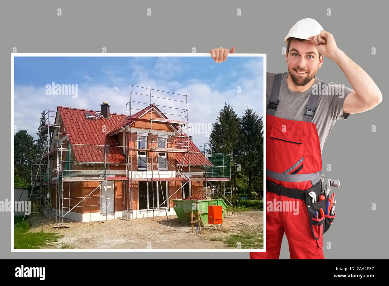 Handwerker/Bauarbeiter/Arbeiter - Reparatur und Konstruktion zu Hause. Stockfoto