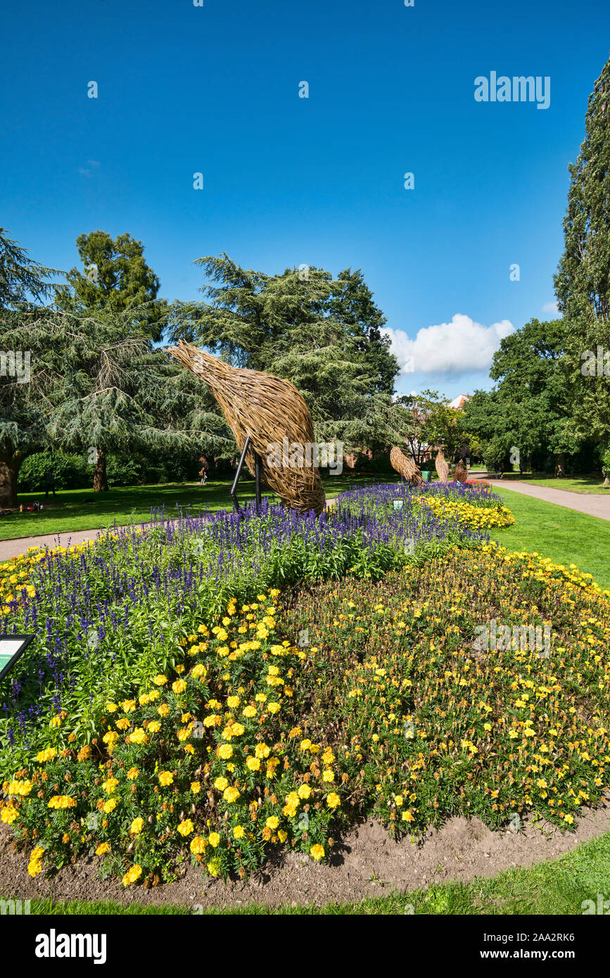 Chester City, schöne Grosvenor Park, Blumen, sonnig, England, Großbritannien Stockfoto