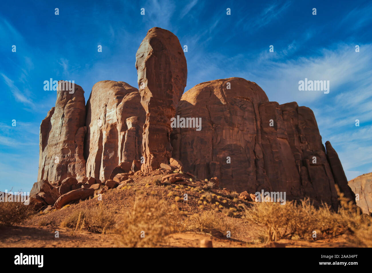 Die berühmten Buttes von Monument Valley, Utah, USA Stockfoto