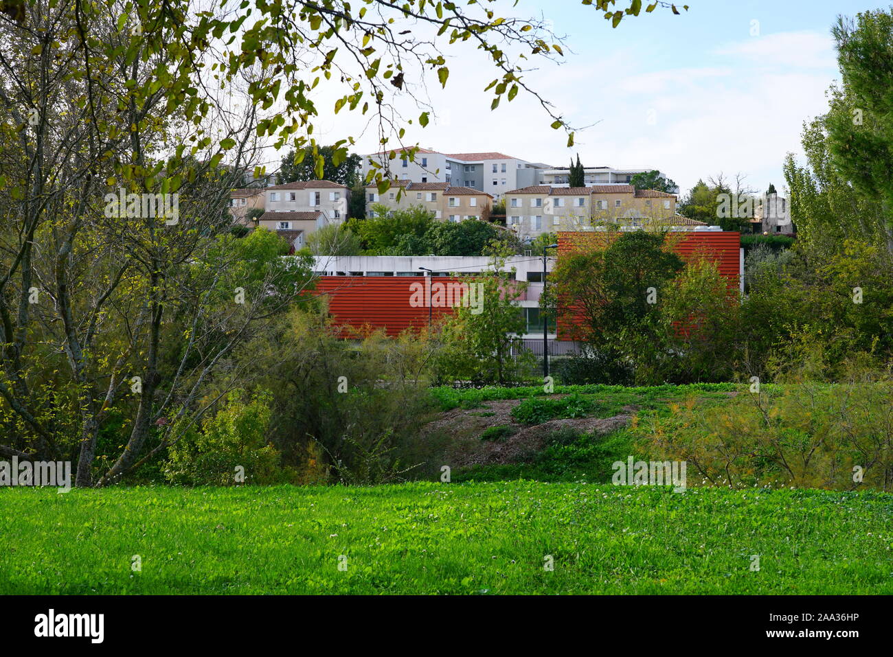 MARSEILLE, Frankreich-13 Nov 2019 - Blick auf dem Campus der Ecole Centrale de Marseille, einem führenden Graduate School of Engineering in Marseille, Stockfoto