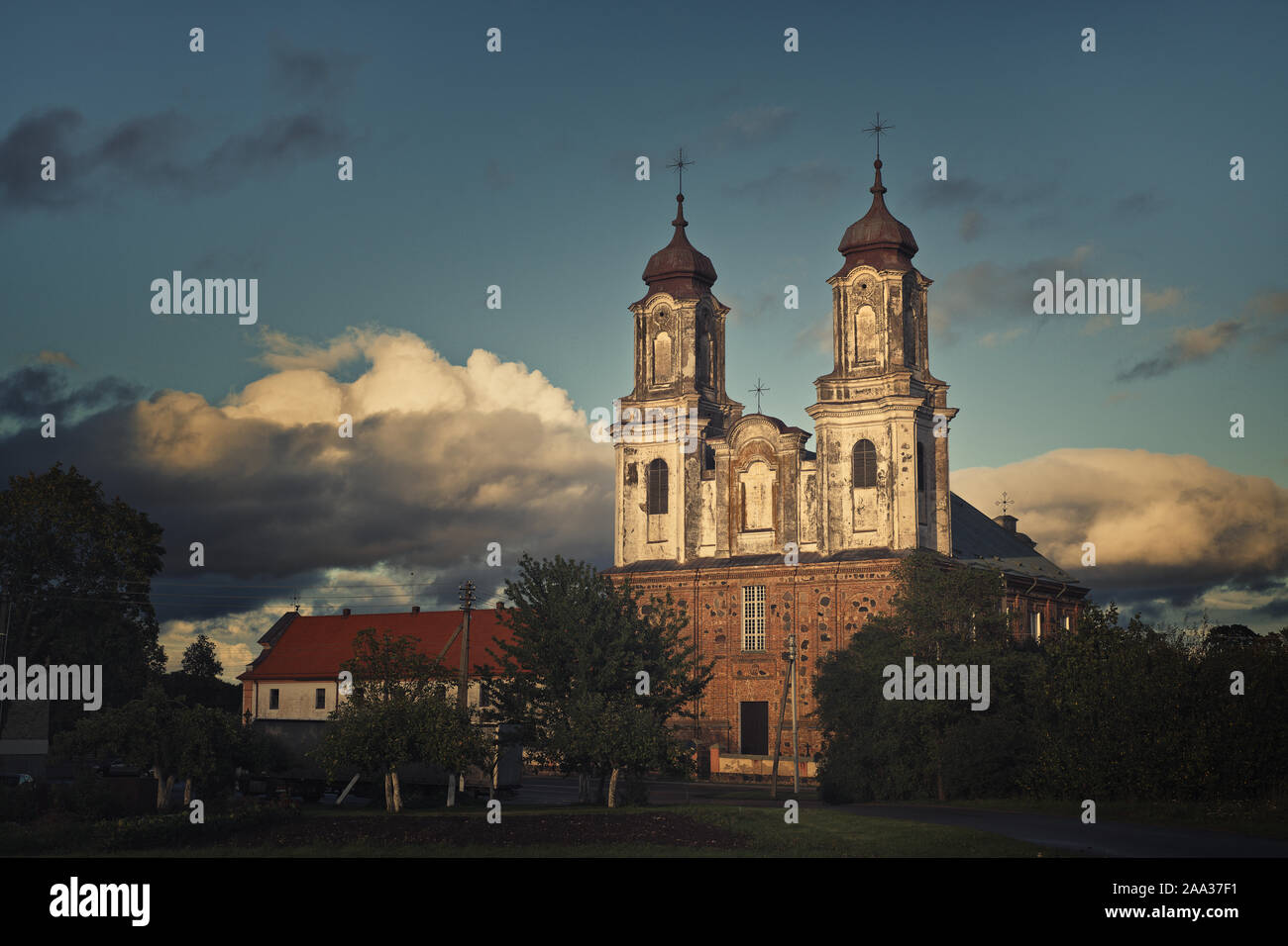 Dotnuva Kirche und Kloster des Herrn Offenbarung für St Maria, der Jungfrau, Dotnuva, Litauen Stockfoto