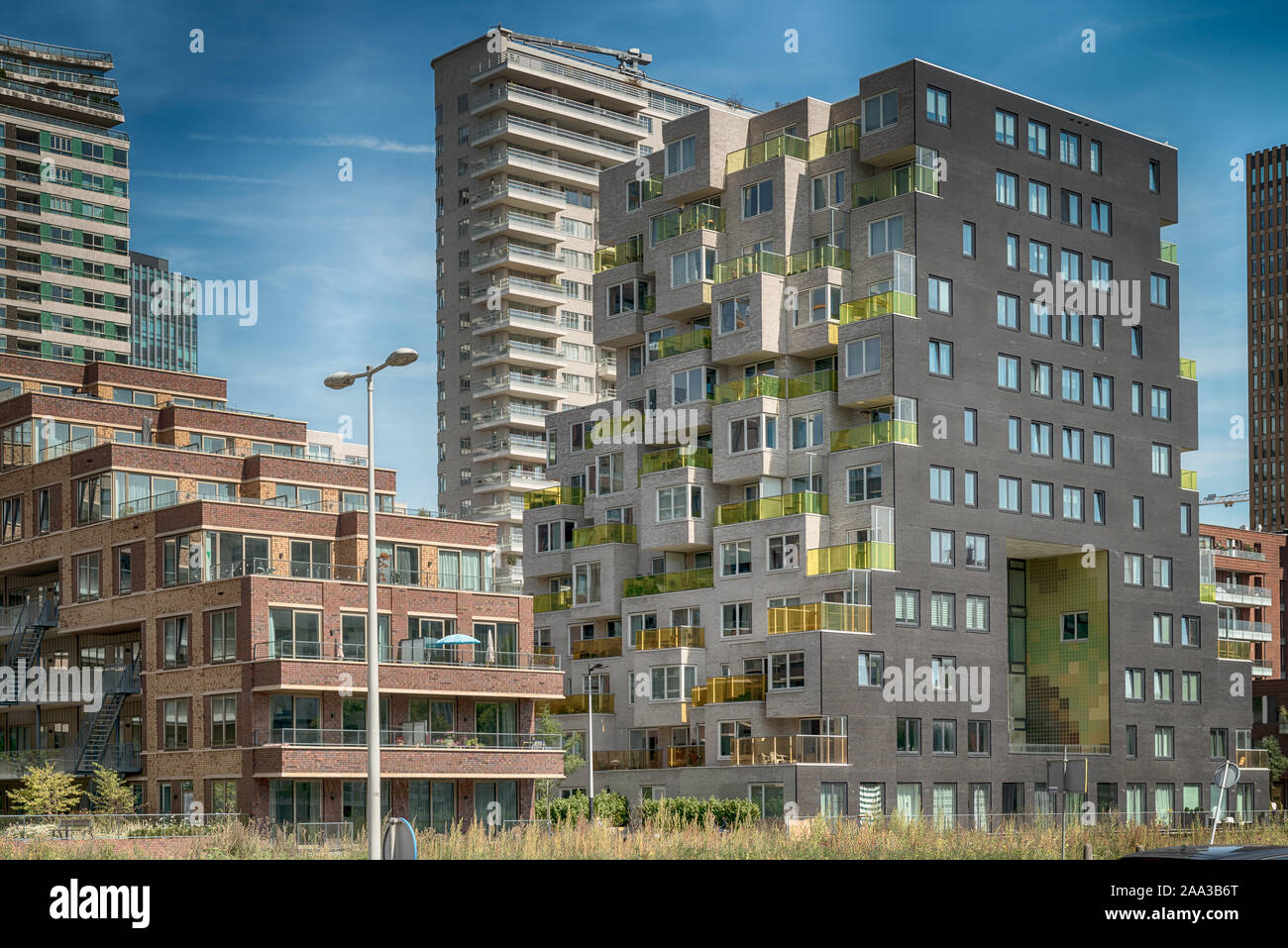 Amsterdam, De Boelelaan, Niederlande, 23.08.2019, moderne Apartments an der Zuidas Amsterdam, Luxury Apartments, Wohnen, Häuser Stockfoto