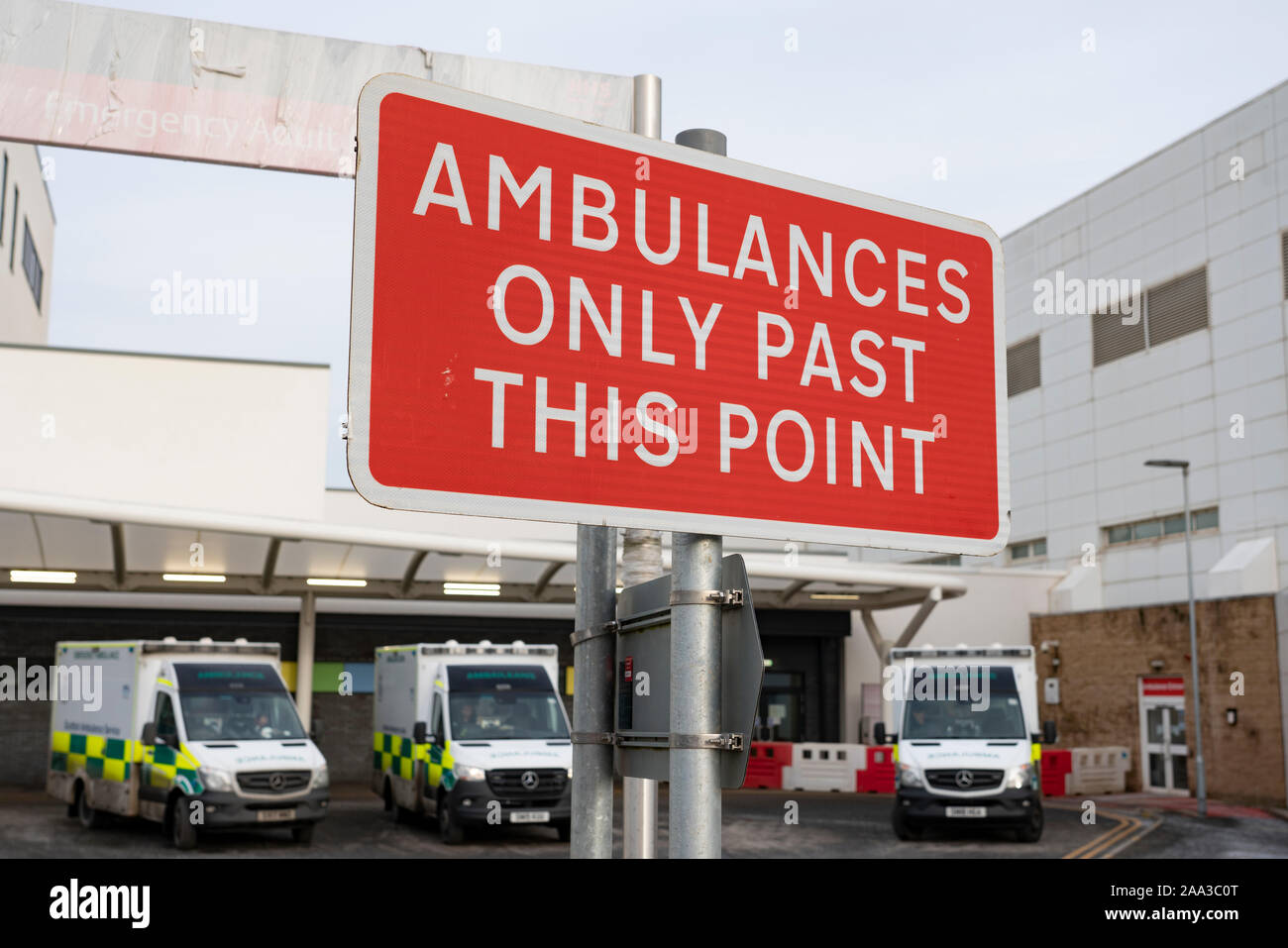 Externe Ansicht der Notfallstation in Edinburgh Royal Infirmary, Schottland, Großbritannien Stockfoto