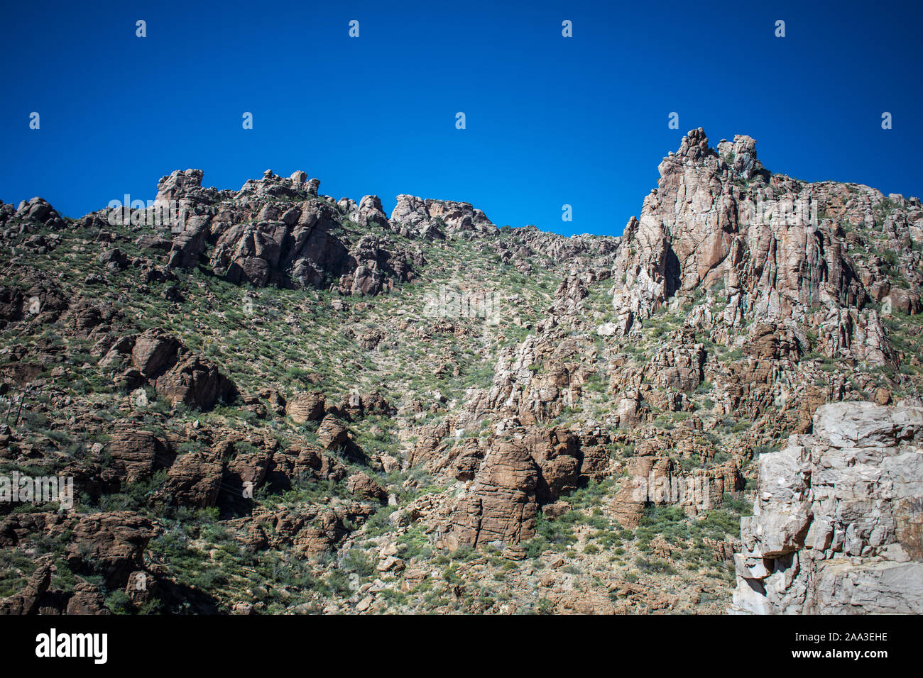 Queen Valley Canyon, Hwy 60, Arizona #7768 Stockfoto