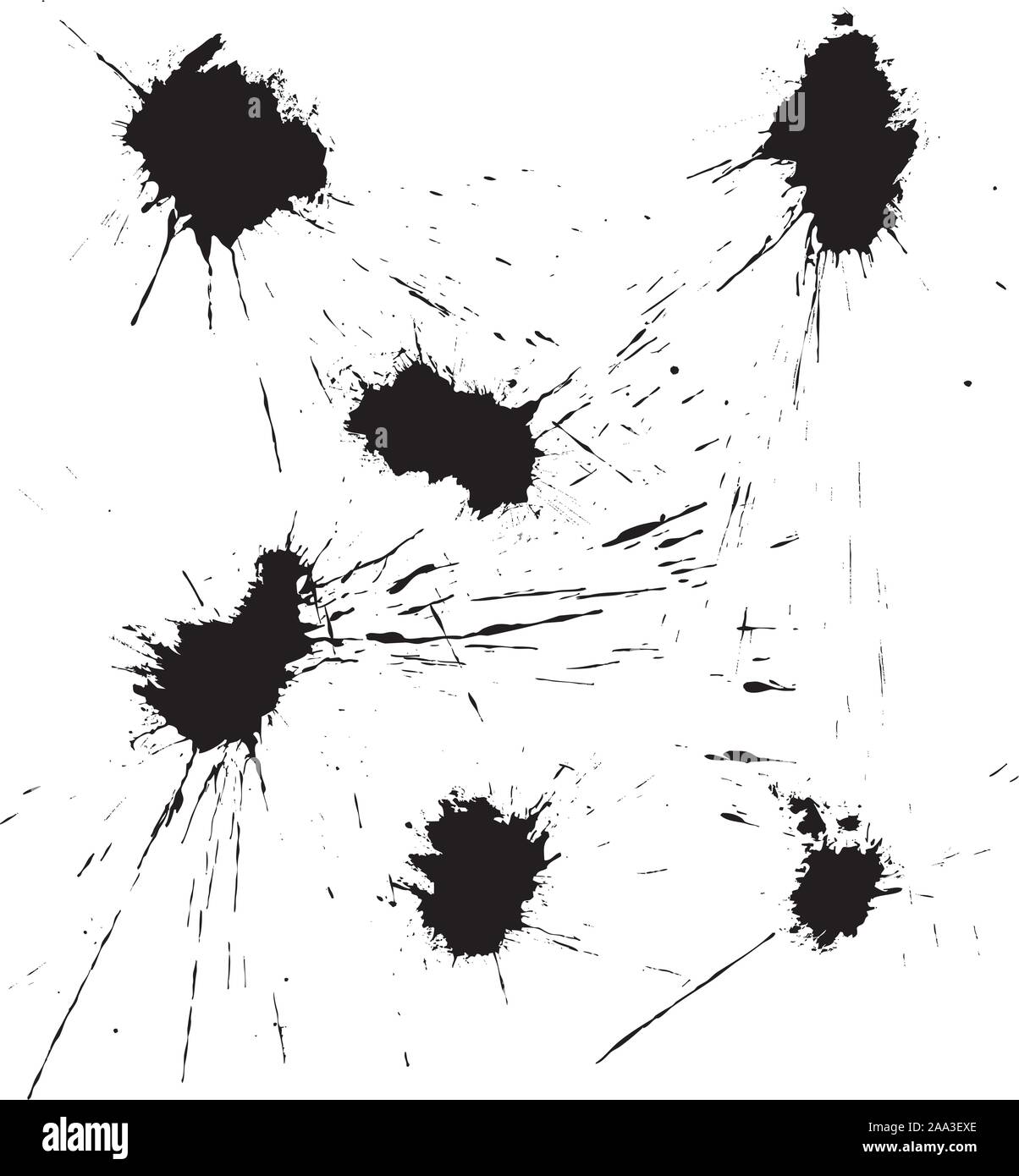 Ink blots Sammlung Stock Vektor