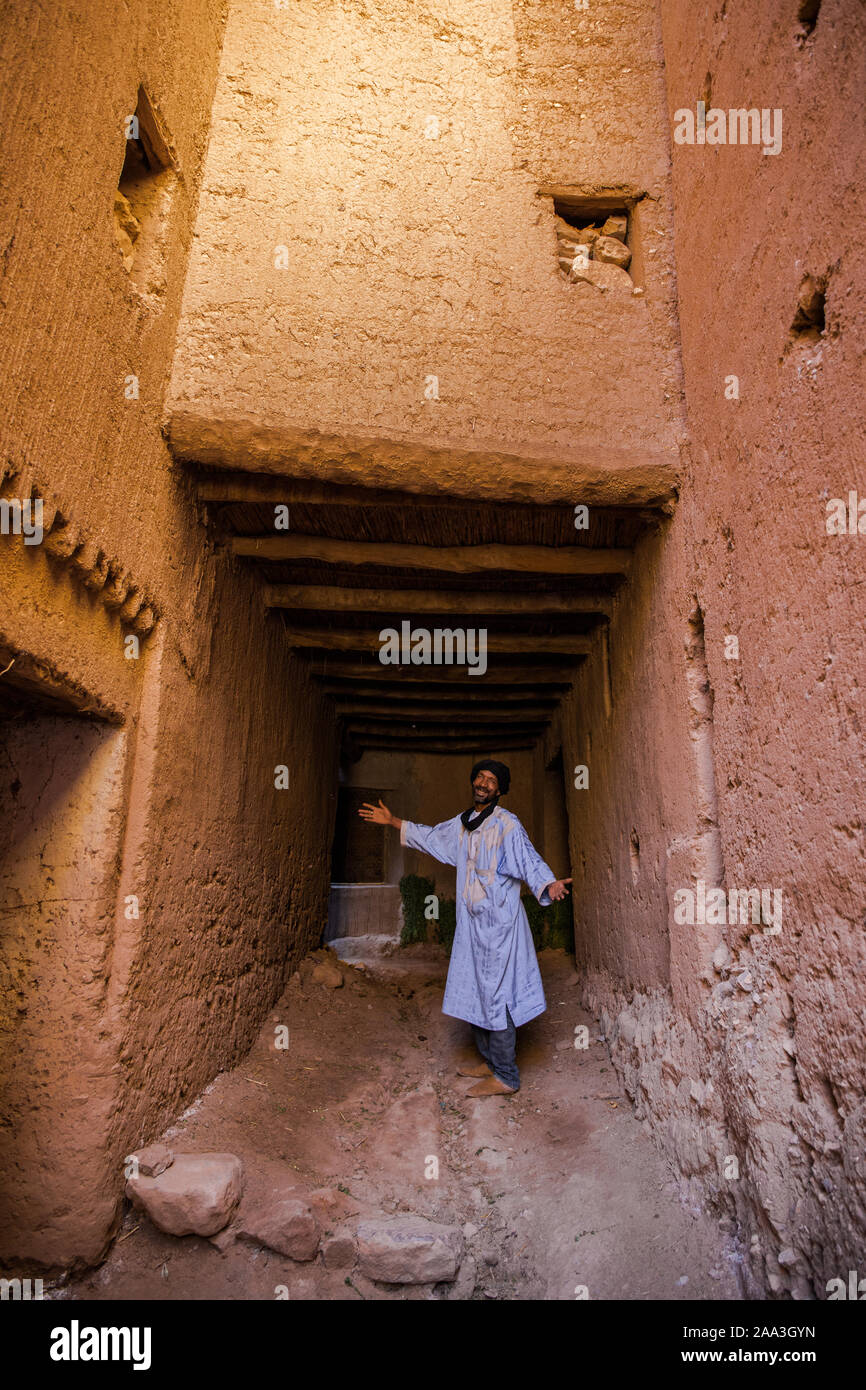 Mann uns willkommen, Marokko, arabische Willkommen Stockfoto