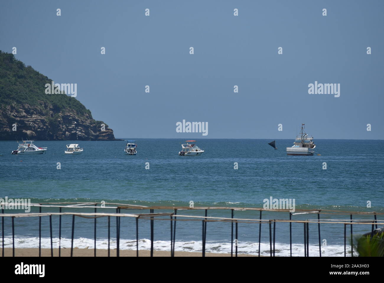 Strand von Puerto Lopez, Ecuador Stockfoto