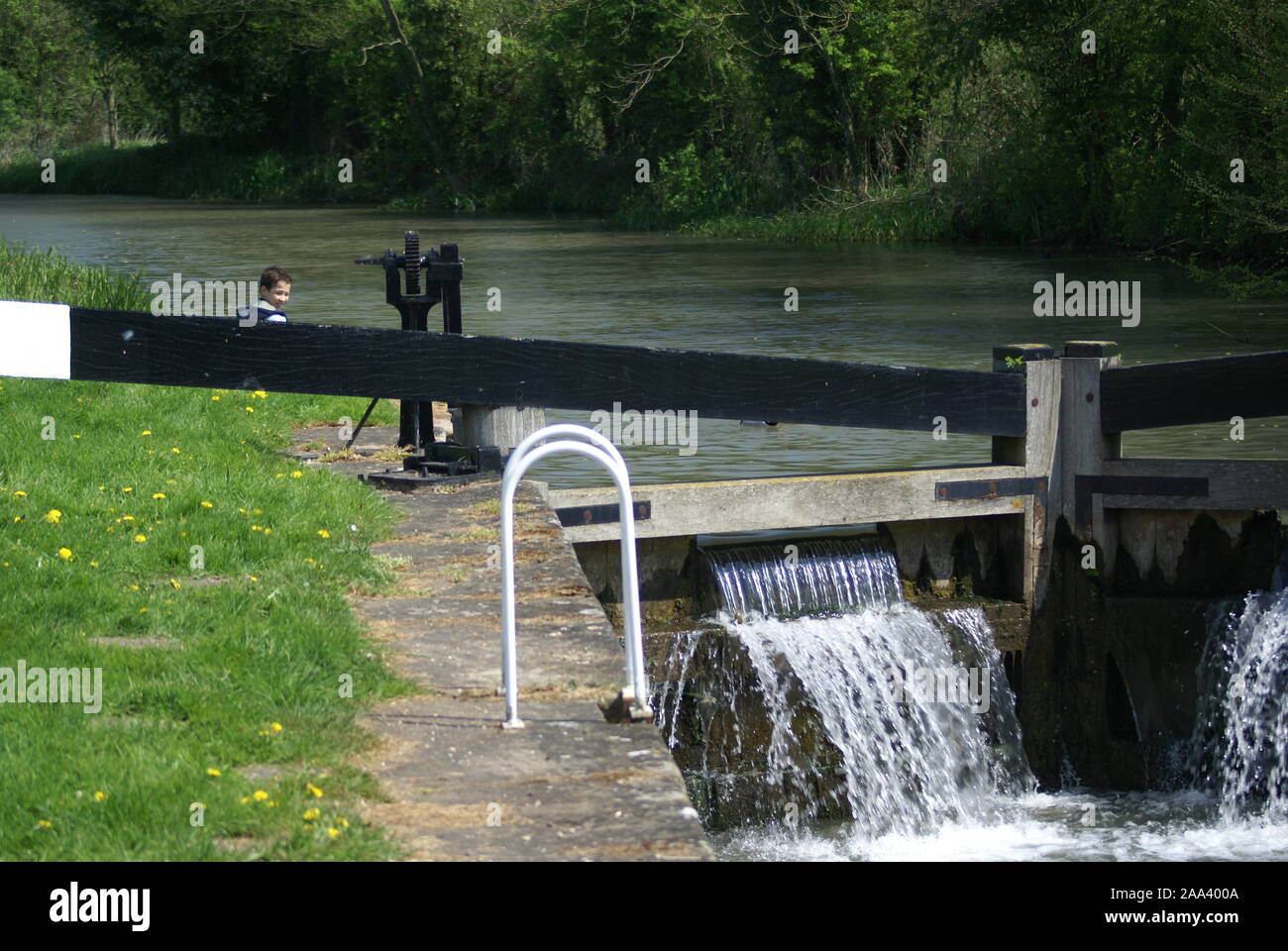 Schleuse Tor, Binnenschiffahrt Stockfoto