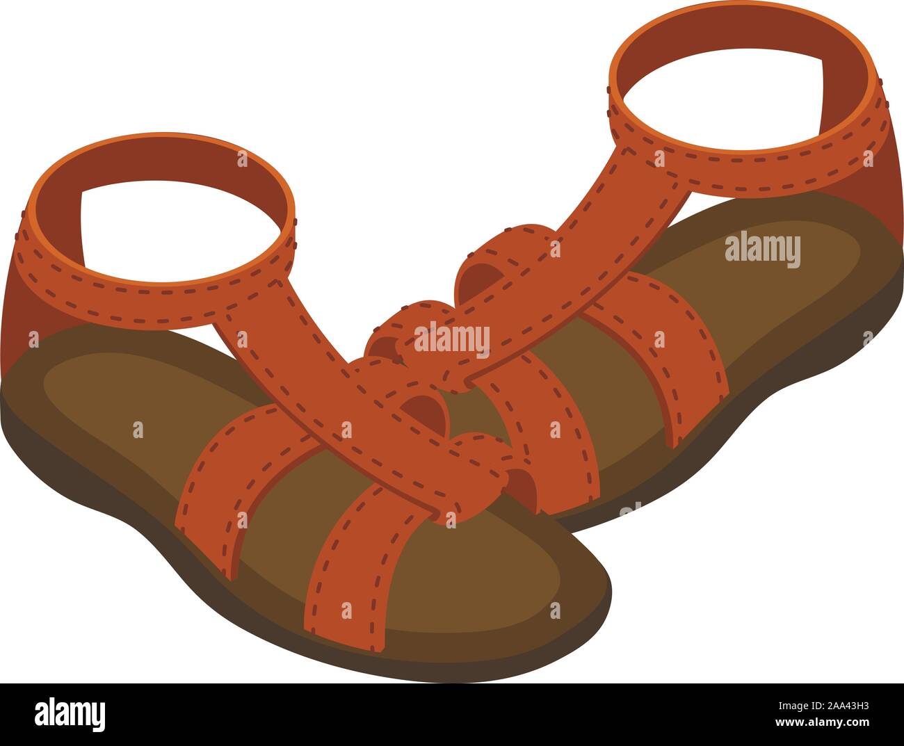 Gladiator Sandalen Symbol, isometrische Stil Stock Vektor