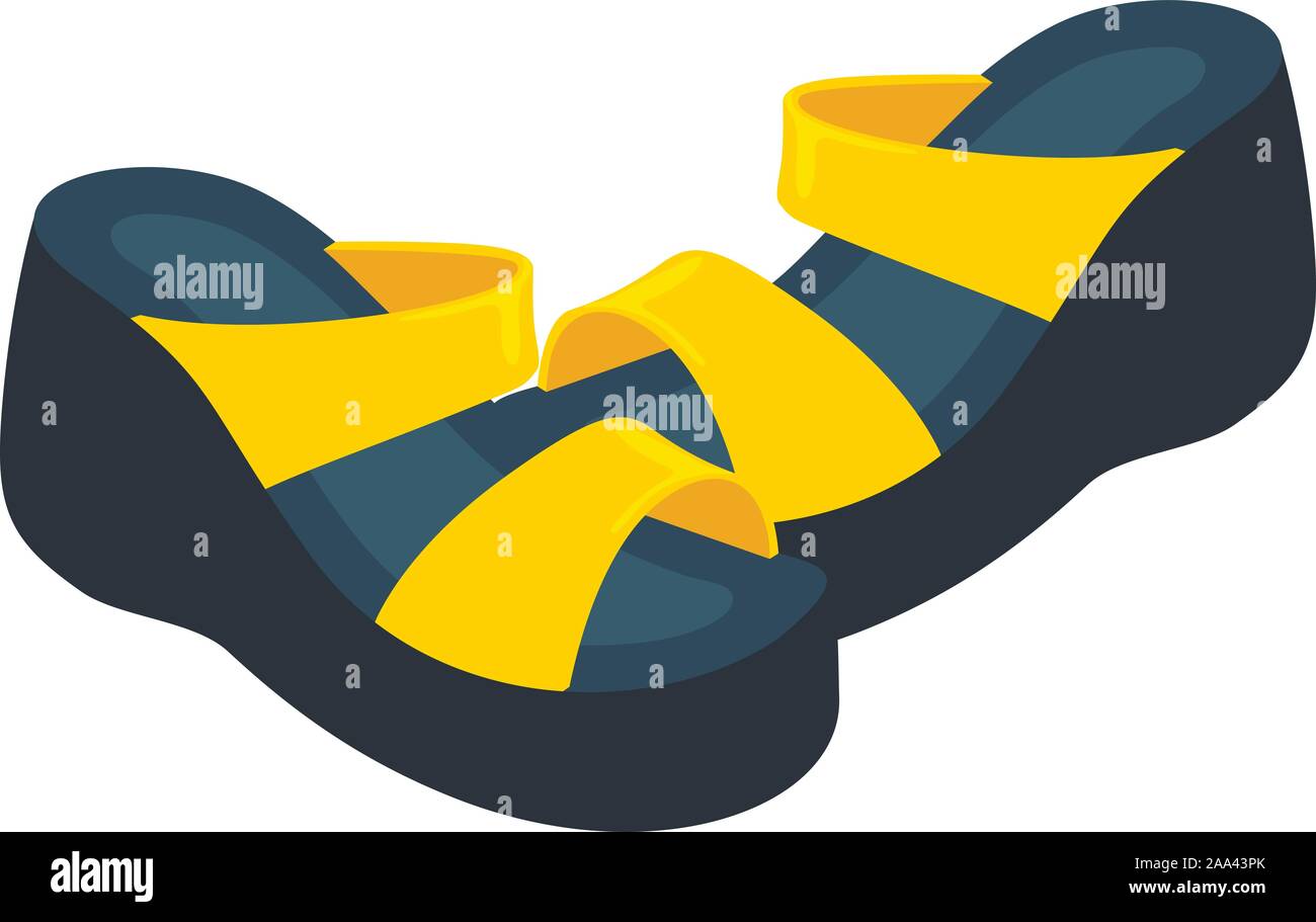 Plattform Schuhe Symbol, isometrische Stil Stock Vektor