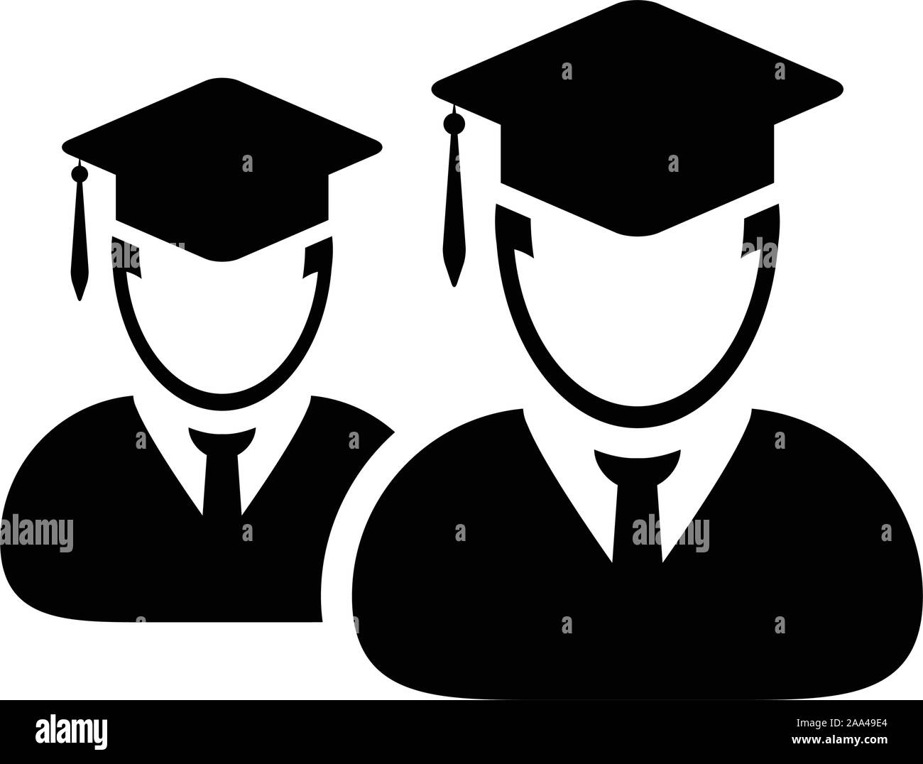 Bildungssymbol Vektor Mannliche Gruppe Von Studenten Person Profil Avatar Mit Morserhut Symbol Fur Schule Hochschule Und Hochschulabschluss Stock Vektorgrafik Alamy