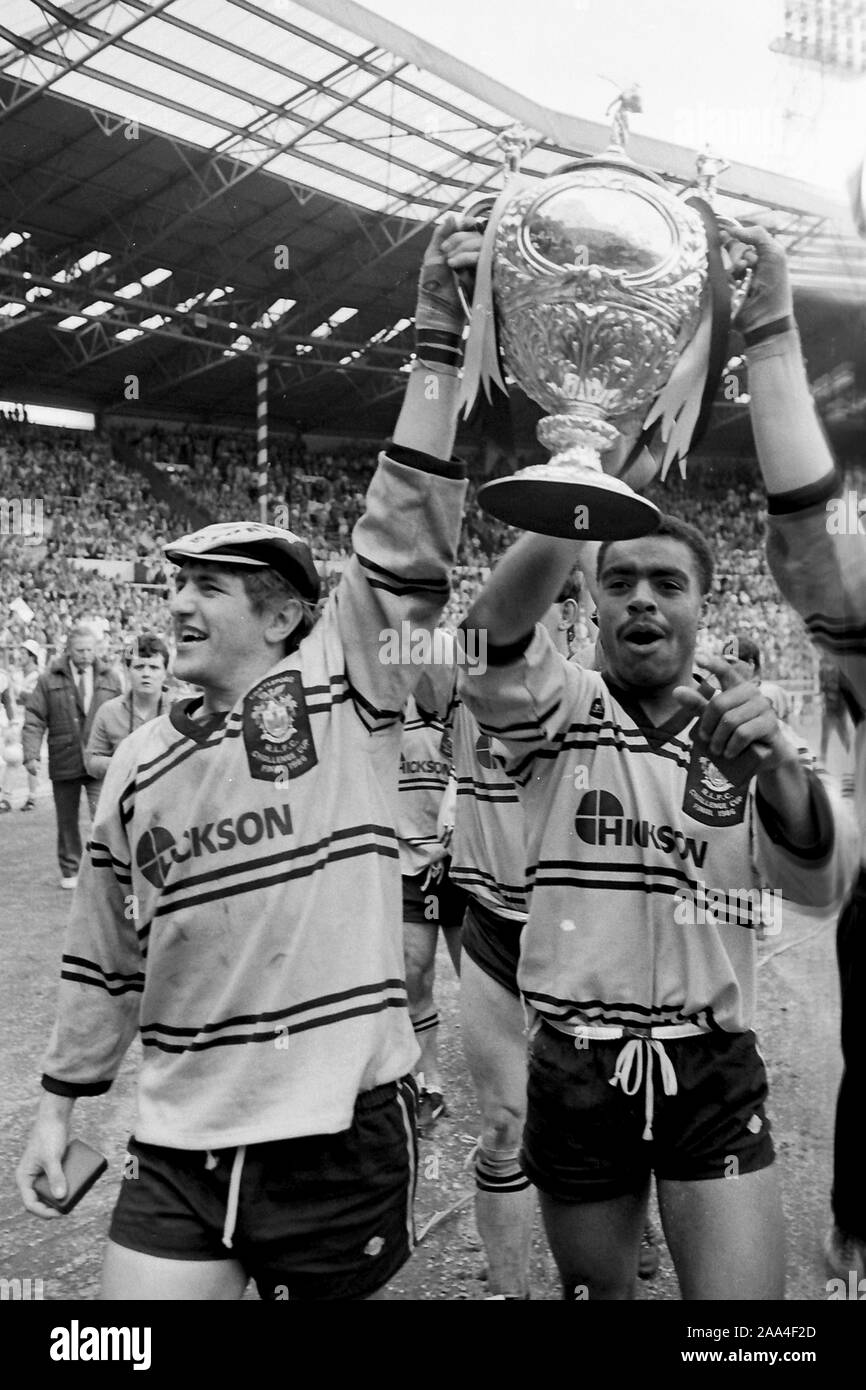 Castleford v-Rumpf KR 1986 Rugby League Wembley: credit David Hickes und Simon Dewhurst Stockfoto