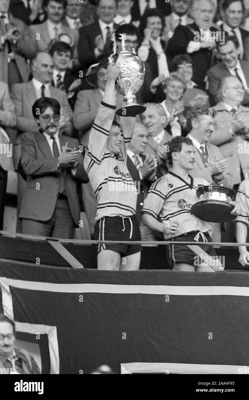 Castleford v-Rumpf KR 1986 Rugby League Wembley: credit David Hickes und Simon Dewhurst Stockfoto