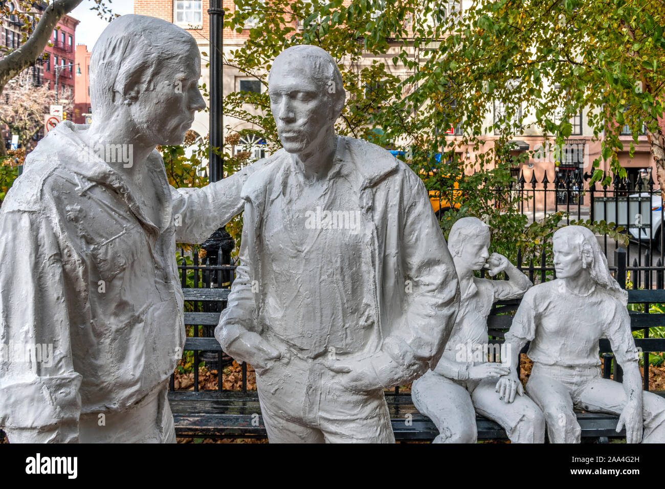 Gay Liberation Monument, Christopher Park, West Village, Manhattan, New York, USA Stockfoto