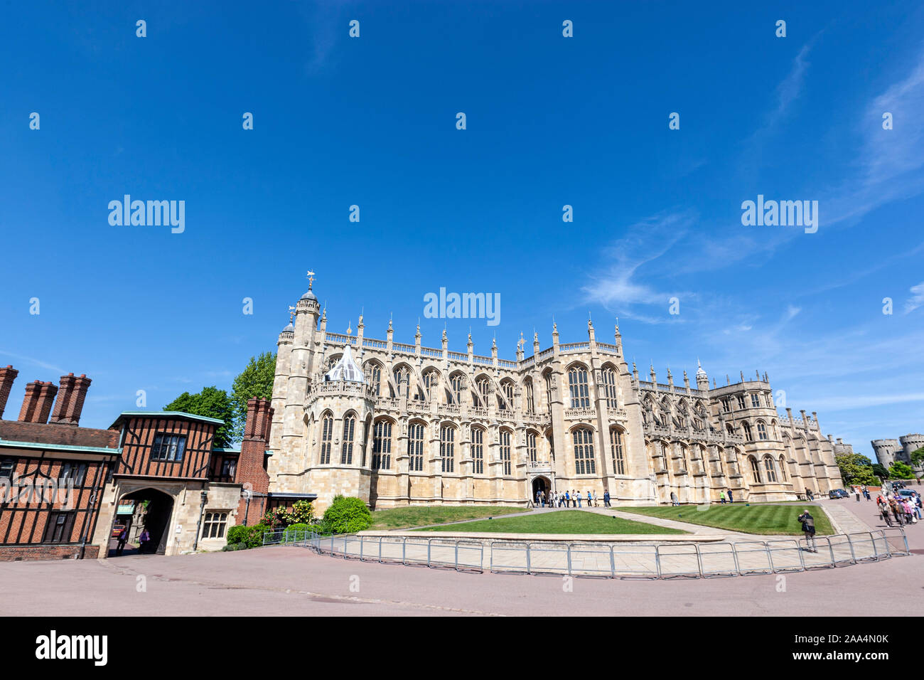 St George's Kapelle, Schloss Windsor, gotischen Stil, Windsor, Berkshire, England, Großbritannien Stockfoto