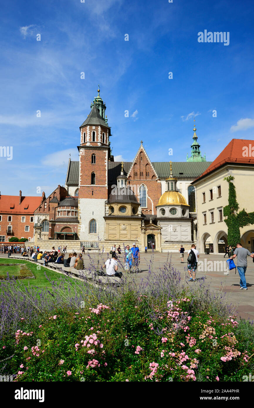 Schloss Wawel, einem UNESCO-Weltkulturerbe. Krakau, Polen Stockfoto