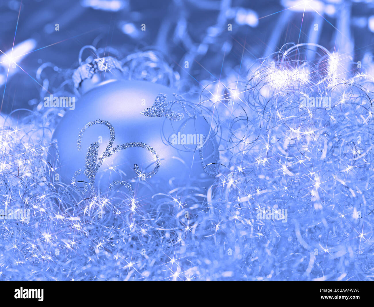 Christmas tree Ball und Engelshaar, Weihnachten Dekoration Stockfoto