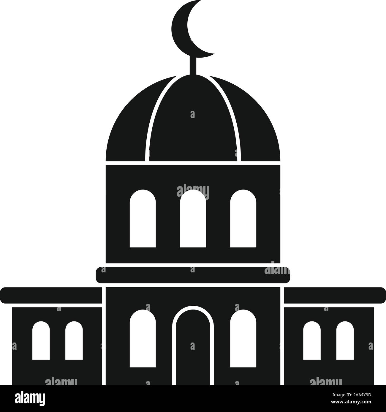 Stadt Moschee Symbol. Einfache Abbildung der Stadt Moschee vektor Symbol für Web Design auf weißem Hintergrund Stock Vektor