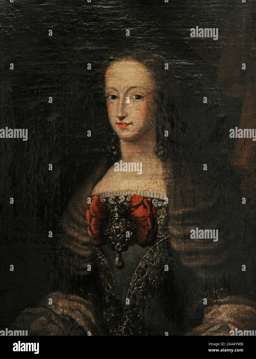 Maria Anna von Neuburg (1676-1700). Königin von Spanien, zweite Ehefrau von Karl II. Anonym Porträt, 1676-1700. History Museum. Madrid. Spanien. Stockfoto