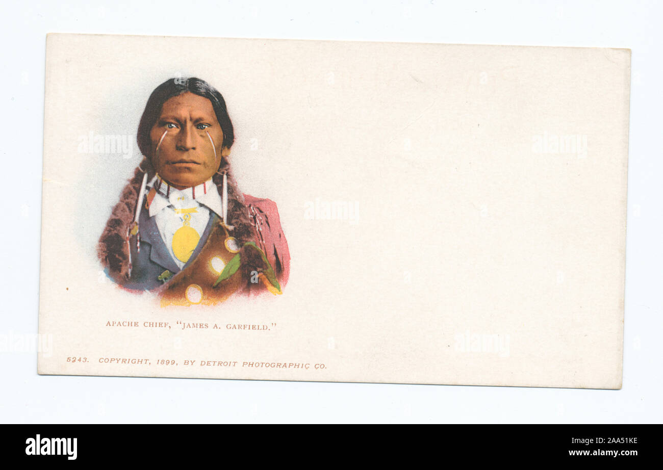 1901-1902. Enthalten gelegentliche Reprints aus der Serie 1000.; Apache Chief, James A. Garfield. Stockfoto