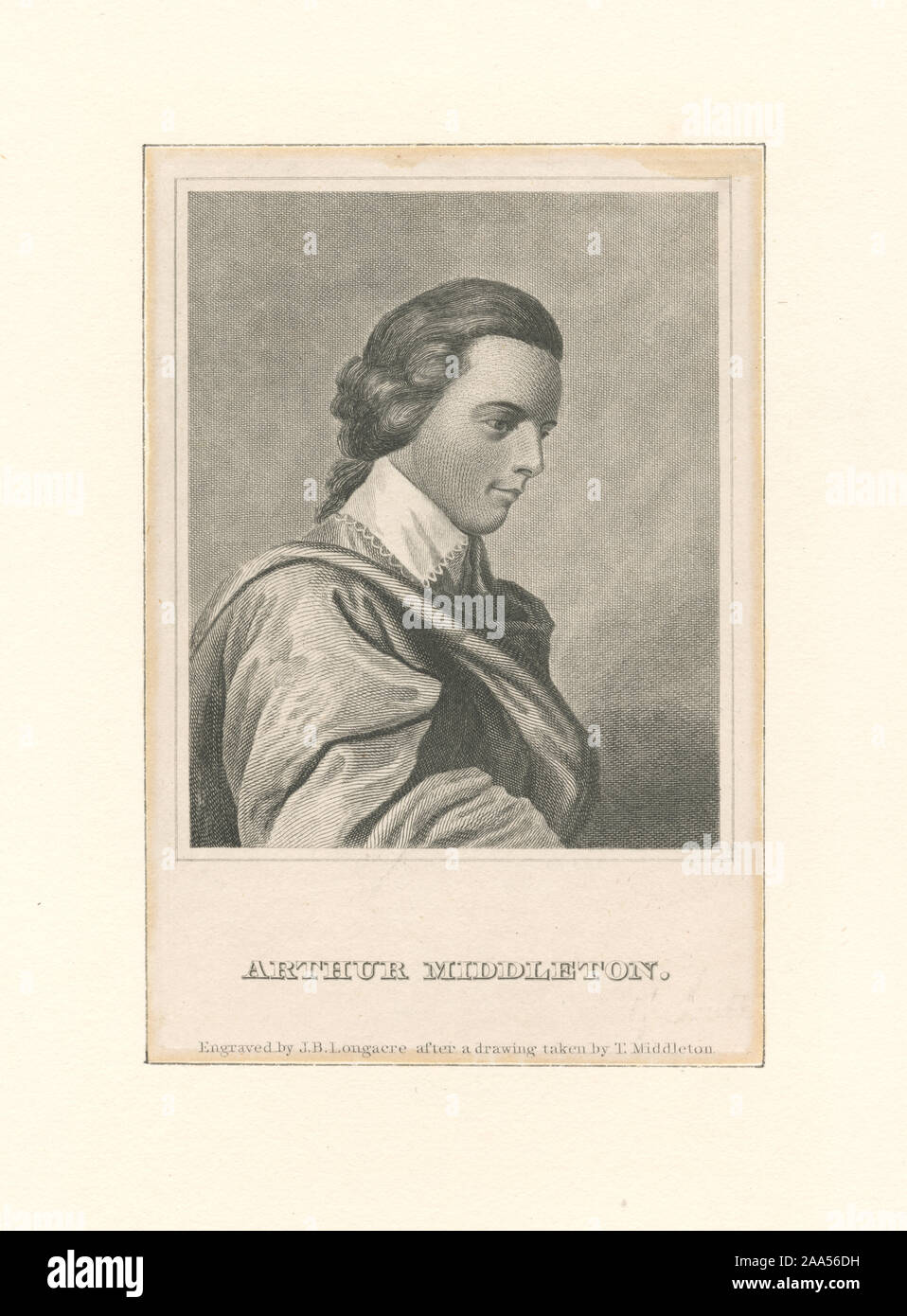Druckgrafiker gehören Francesco Bartolozzi Longacre, James Barton und Alexander Heu Ritchie. Titel aus dem Kalender der Emmet Sammlung. EM 8546 Verfasserangabe: J.B. Longacre; Arthur Middleton Stockfoto