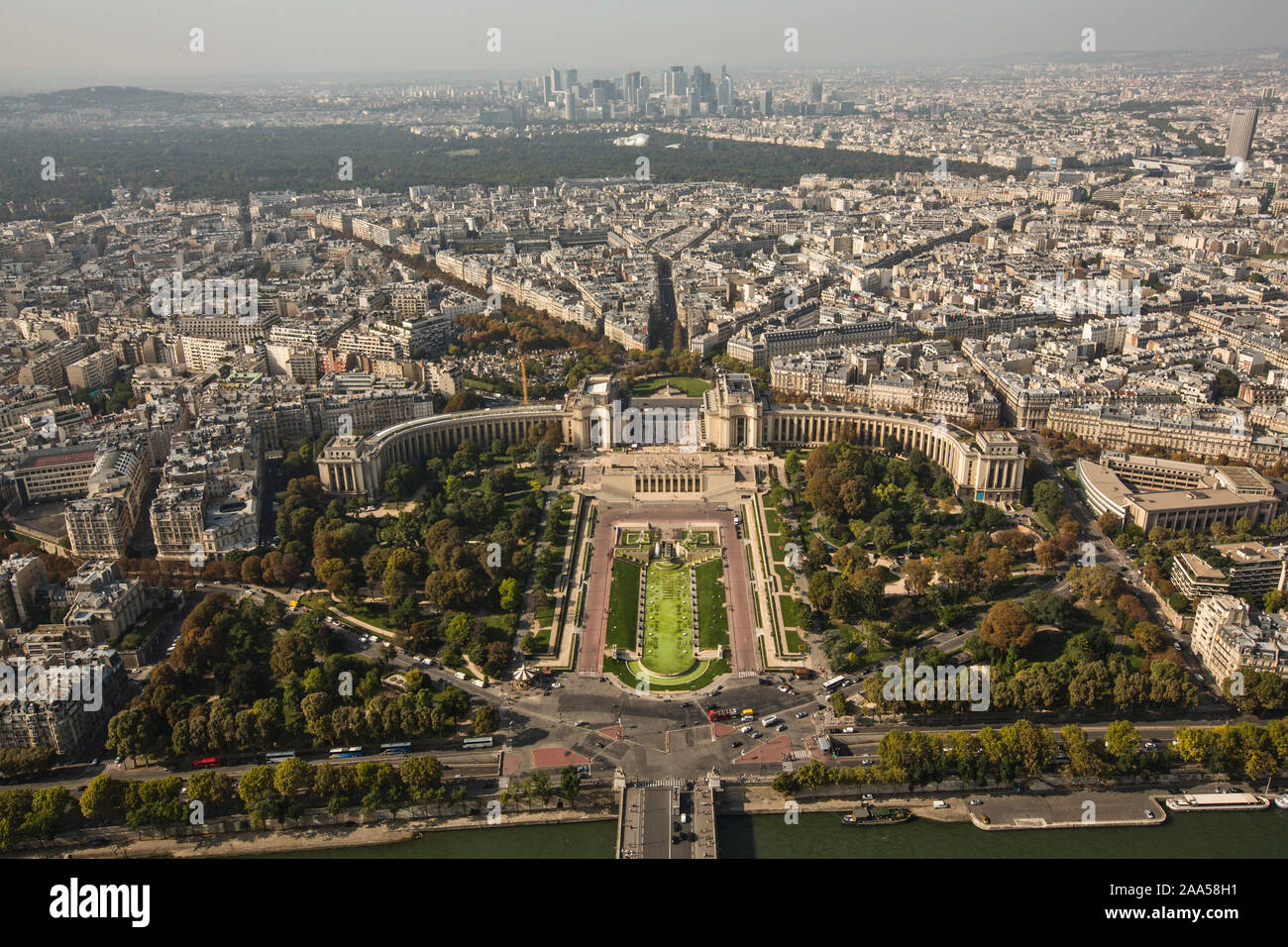 Blick über Paris vom Eiffelturm Stockfoto