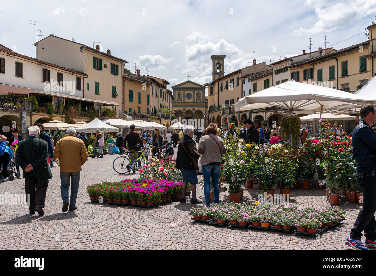 Markt Tag, Greve in Chianti, Toskana, Italien Stockfoto