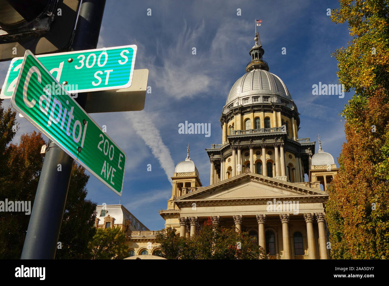 Illinois State Capitol in Springfield, Illinois, direkt an der Route 66 Stockfoto