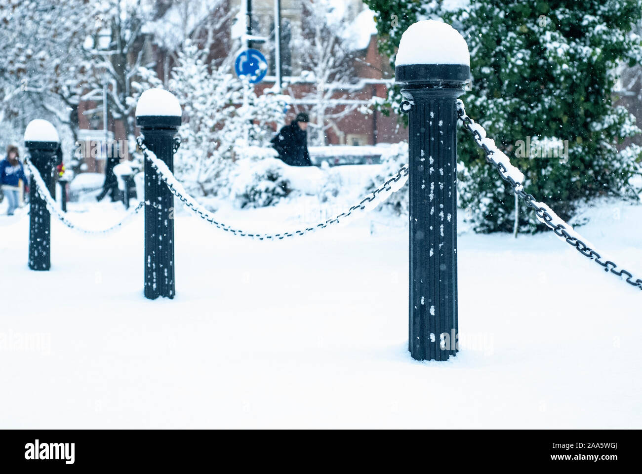 Ein verschneiten Tag in West London Stockfoto