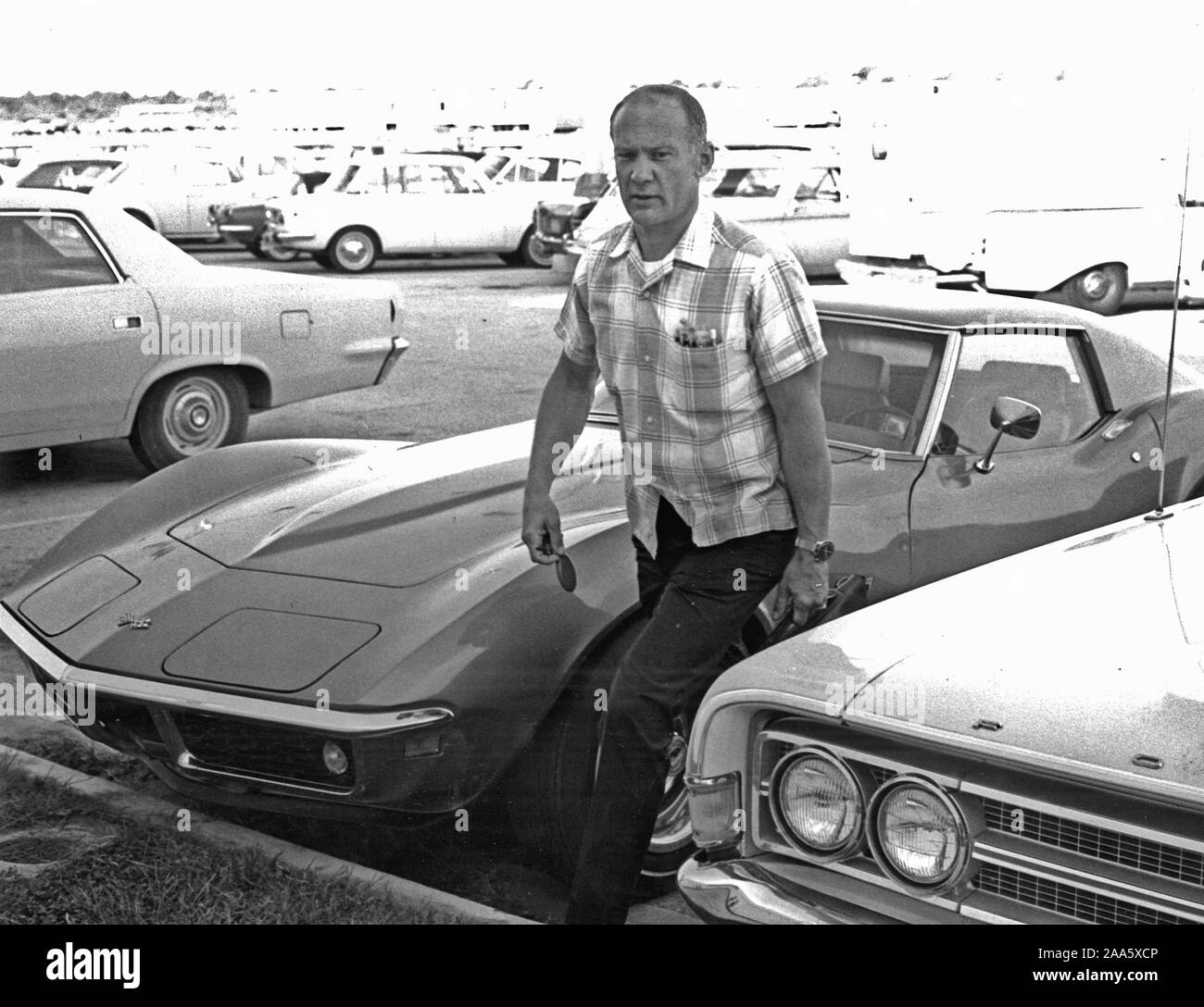 Dieses Foto von Edwin (Buzz) Aldrin war nach seiner Ankunft an der Flight Crew Training Gebäude des NASA Kennedy Space Center (KSC) wenige Tage vor dem Start. Stockfoto