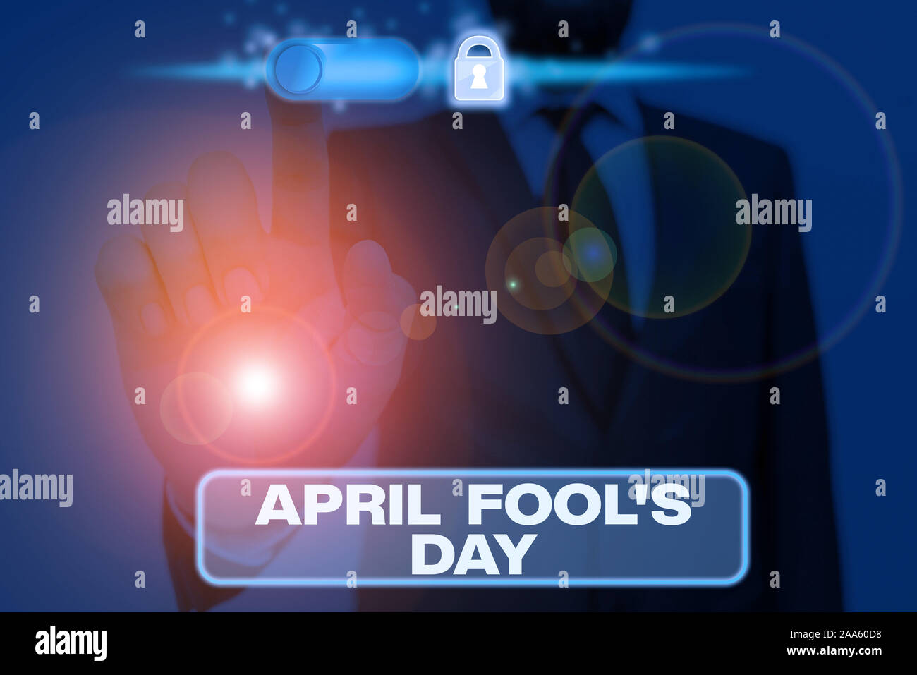 Schreiben Hinweis Übersicht April Fool s Tag. Business Konzept für Witze Humor streiche Feier lustig Dumm Stockfoto