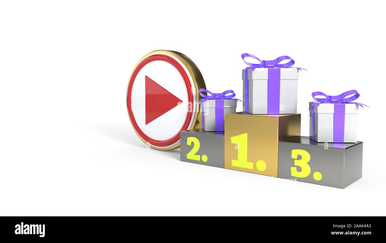 Video Kessel Konzept Hintergrund, 3D-Rendering Stockfoto