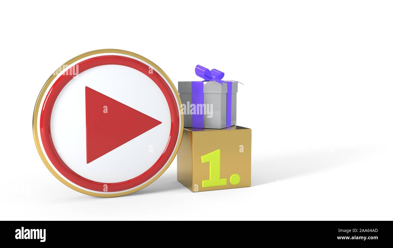 Video Kessel Konzept Hintergrund, 3D-Rendering Stockfoto