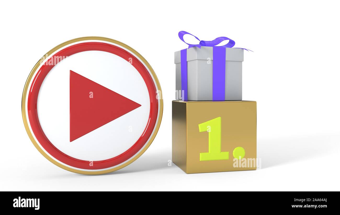 Video Kessel Konzept Hintergrund, 3D-Rendering Stockfoto