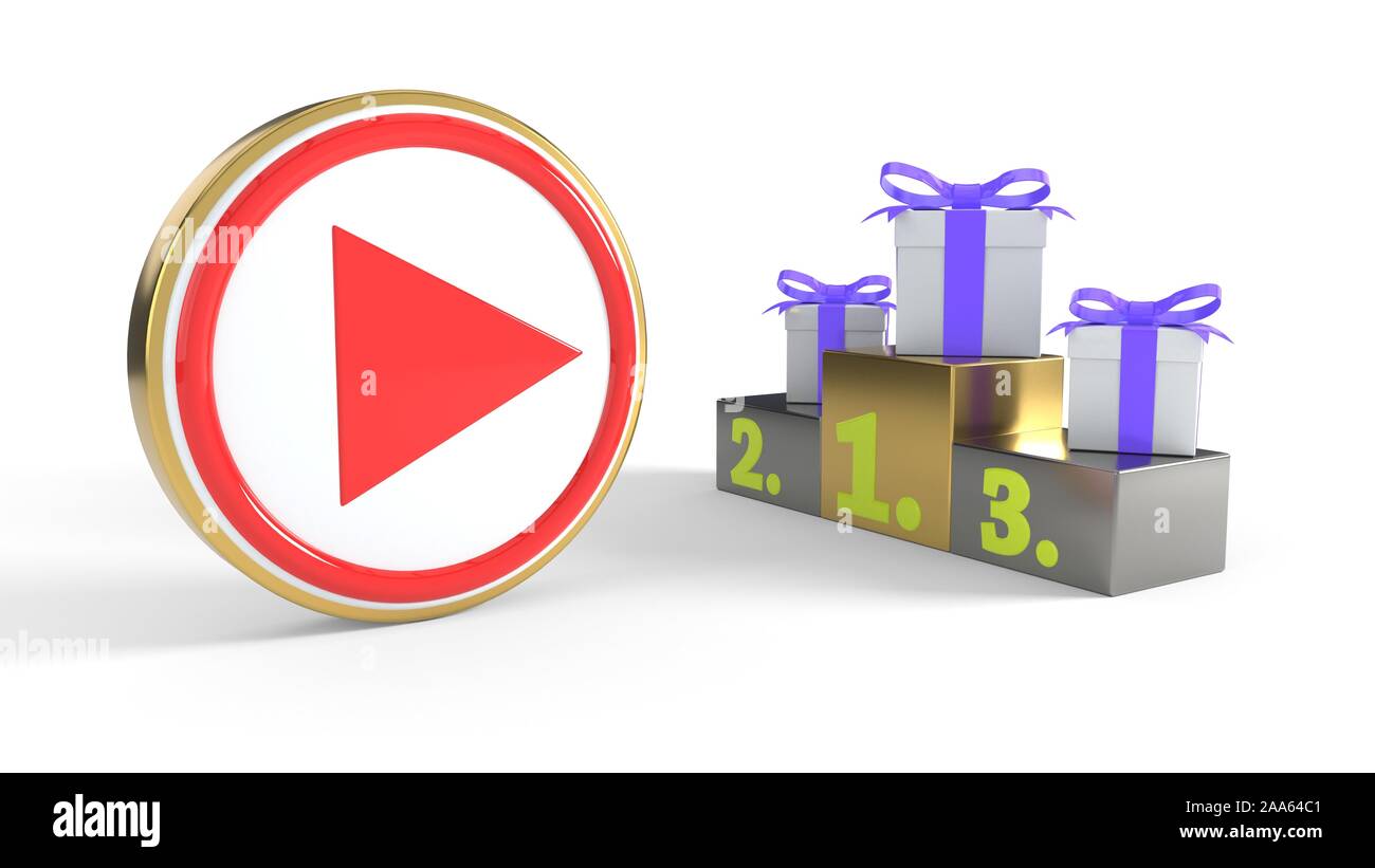 Video Kessel Konzept Hintergrund, 3D-Rendering Stockfoto