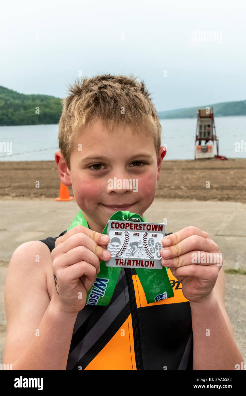 Cooperstown Triathlon 2019 Stockfoto