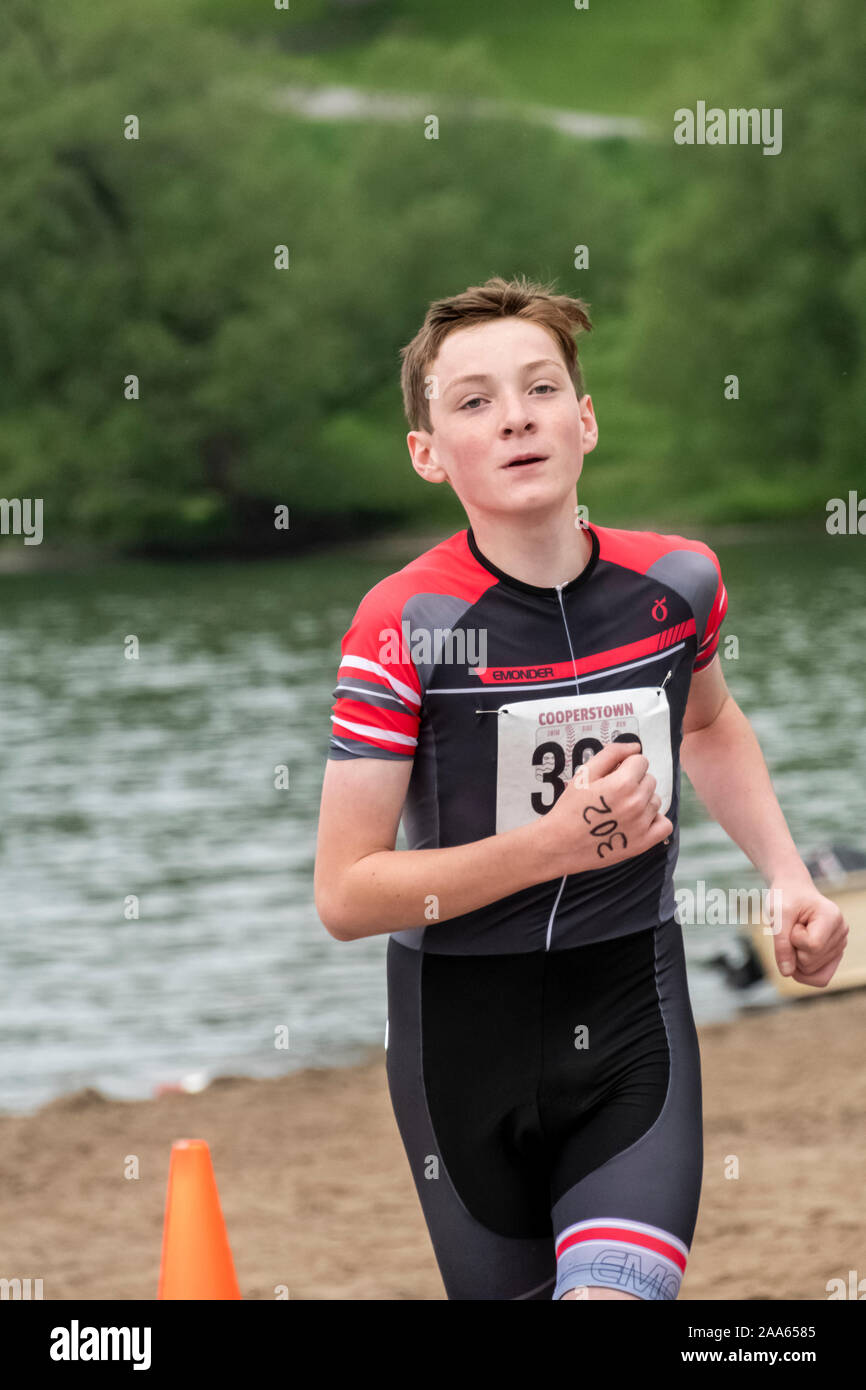 Cooperstown Triathlon 2019 Stockfoto