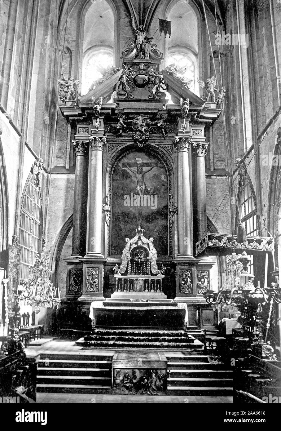 Die große Oltarz in Krakau Polen/Wielki Oltarz w Katredrze krakowskiej Ca. 1910-1920 Stockfoto