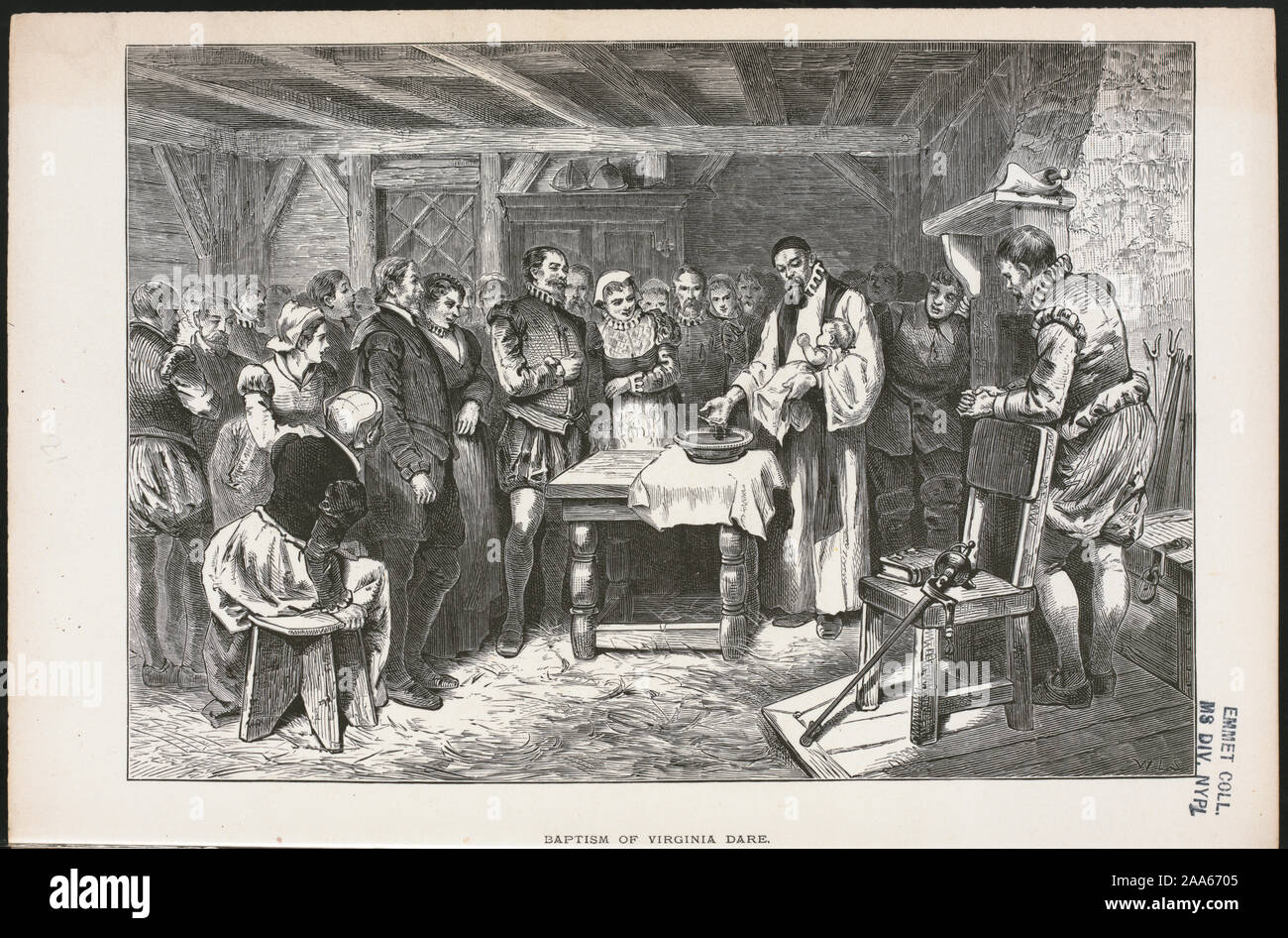 EM14623; Taufe von Virginia Dare. Stockfoto