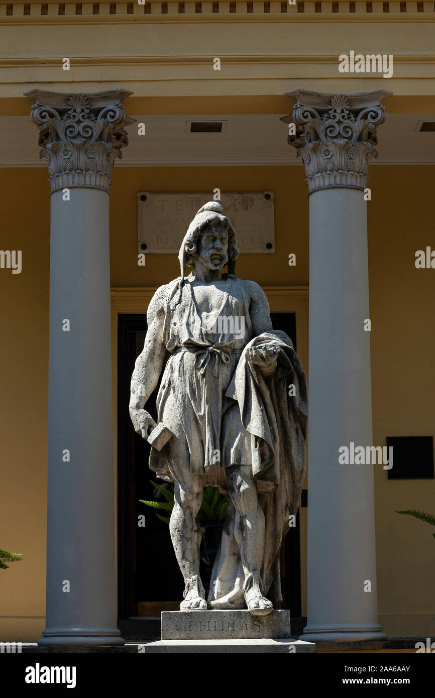 Outdoor Statuen an Telfair Museum. Stockfoto