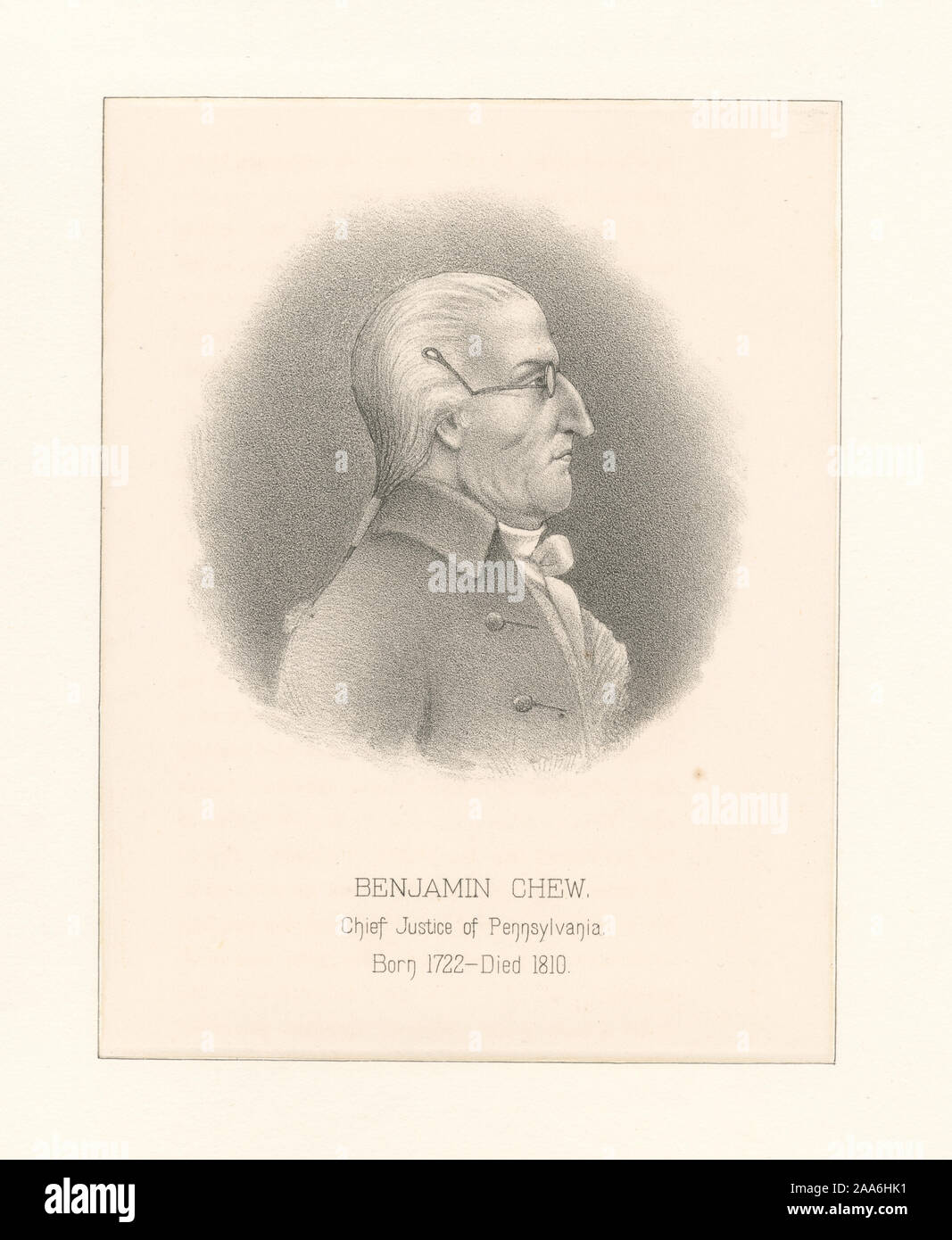 EM 3126; Benjamin Kauen, Präsident des Obersten Gerichtshofs von Pennsylvania. Stockfoto
