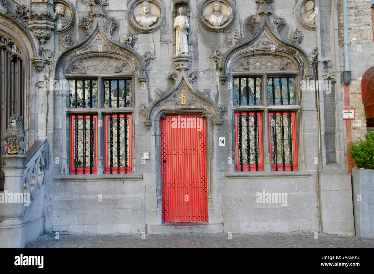 Basilika des Heiligen Blutes, Burgplatz, Brügge - Brügge, Belgien, Europa Stockfoto