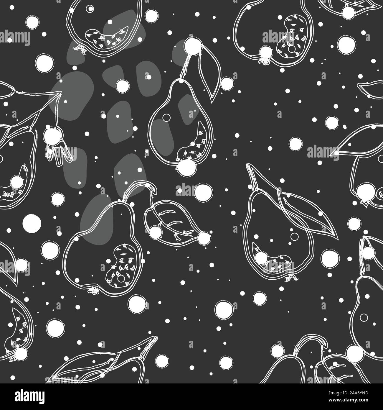 Nahtlose Muster mit süßen Früchten. Im skandinavischen Stil. Vector Illustration Stock Vektor